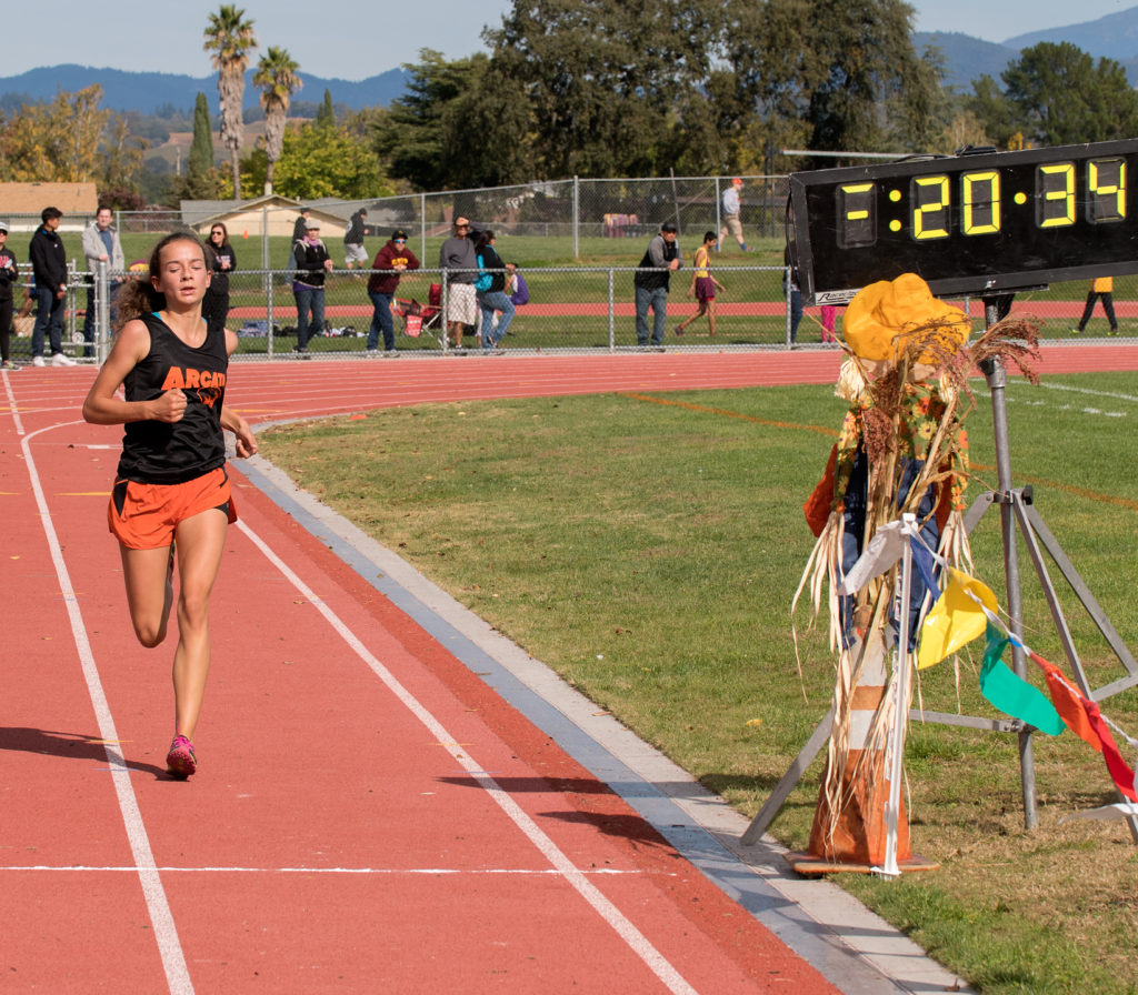 Athlete prepares for pole vault on a track with others watching.