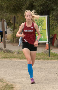 Athlete prepares for pole vault on a track with others watching.